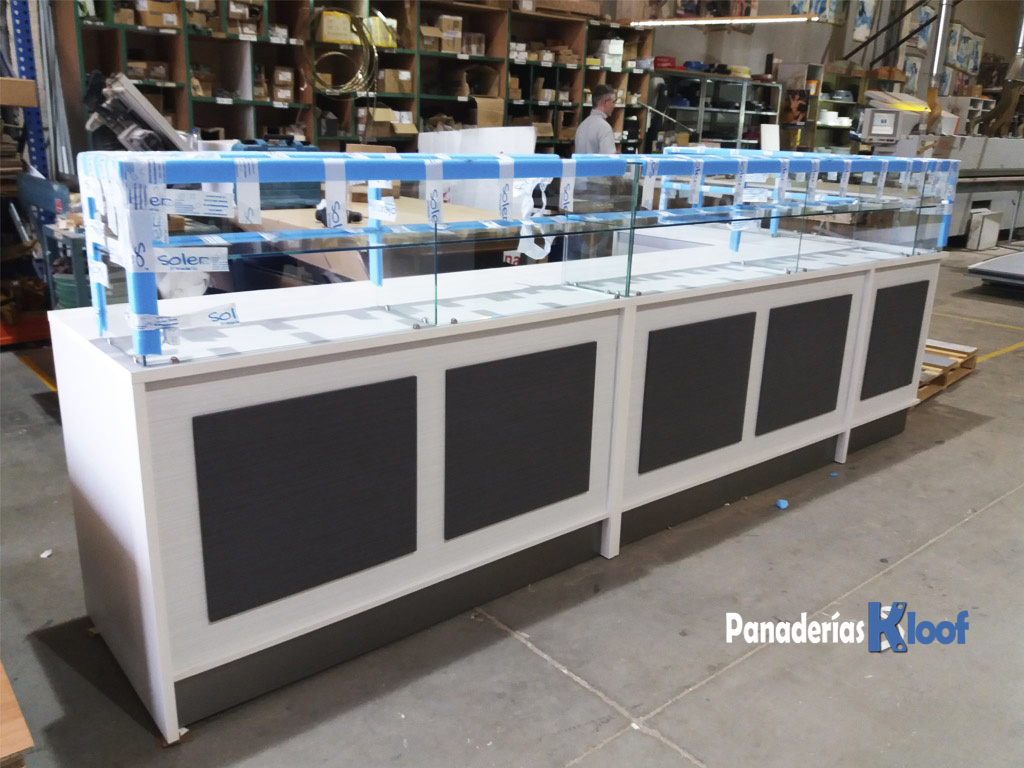 Mostrador vitrina de panadería y bollería